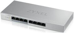 Коммутатор управляемый ZYXEL GS1200-8HPV2-EU0101F 8xGE (4xPoE+), настольный, бесшумный, бюджет PoE 60 Вт