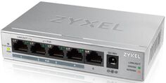 Коммутатор ZYXEL GS1005HP 5-портовый неуправляемый Fast Ethernet с 4 портами PoE+