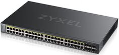 Коммутатор ZYXEL NebulaFlex Pro GS2220-50HP GS2220-50HP-EU0101F L2, PoE+, rack 19", 44xGE PoE+, 4xCombo (SFP/RJ-45 PoE+), 2xSFP, бюджет PoE 375 Вт, ав
