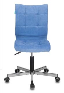 Кресло офисное Бюрократ CH-330M цвет голубой, Velvet 86, крестовина металл хром