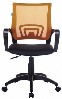 Кресло офисное Бюрократ CH-695NLT цвет оранжевый TW-38-3, сиденье черное TW-11 сетка/ткань крестовина пластик