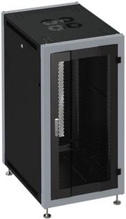 Шкаф напольный 19", 42U SYSMATRIX SL 6642.933 600x600x2000mm (ШхГхВ) передняя дверь перфорированная, задняя дверь перфорированная, поворотная ручка с