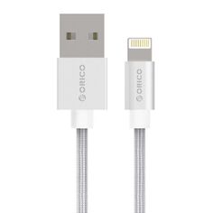 Кабель интерфейсный USB 2.0 Orico LTF-10-SV to Lighting, 1 м., серебристый