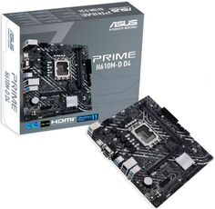 Материнская плата mATX ASUS PRIME H610M-D D4 90MB1A00-M0EAY0 (LGA1700, H610, 2*DDR4(3200), 4*SATA 6G, M.2, 2*PCIE, 7.1CH, Glan, 2*USB 3.2, 4*USB 2.0,