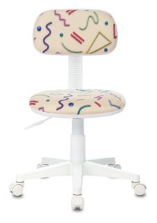 Кресло детское Бюрократ CH-W201NX/STICK-BG крестовина пластик белый, ткань, увет: песочный