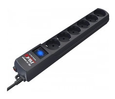 Сетевой фильтр ZIS Pilot S Graphite surge protector 6 outlets (5 euro + 1 without grounding) 1.8 m (1000630226)