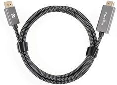 Кабель интерфейсный DisplayPort-HDMI Telecom TA561M-1.8 4K/60Hz 1.8m, оплетка Vcom