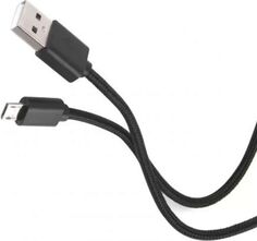 Кабель интерфейсный Red Line УТ000025009 USB/micro USB, 50см, 2А, нейлоновая оплетка, черный