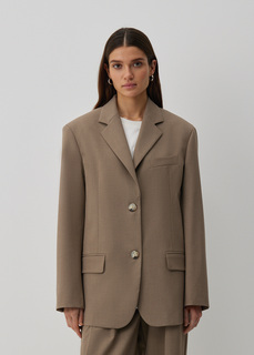 Жакет объемный на две пуговицы NICEONE [Кофейный, S]