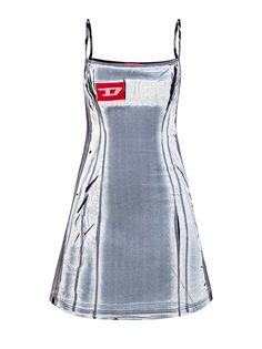Мини-платье D-Lazot с объемным принтом и аппликациями Diesel