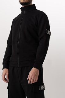 Толстовка на молнии со съёмным патчем ОЛЛС, чёрная (XXXL) ПФК ЦСКА