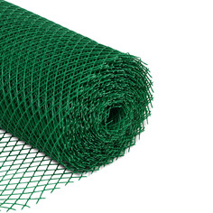 Сетка садовая, 0,5 × 20 м, ячейка ромб 15 × 15 мм, пластиковая, зеленая, greengo