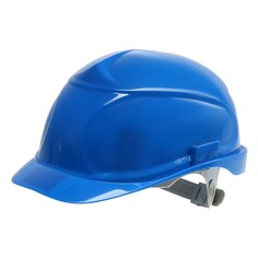 Каска защитная тундра, для строительно-монтажных работ, с пластиковым оголовьем, синяя Tundra