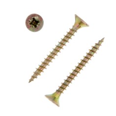 Саморезы универсальные тундра krep 4.5x40 мм, желтый цинк, 200 шт. Tundra