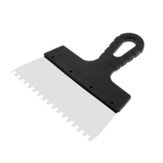 Шпатель зубчатый лом, 200 мм, зуб 6 мм, нержавеющая сталь Lom