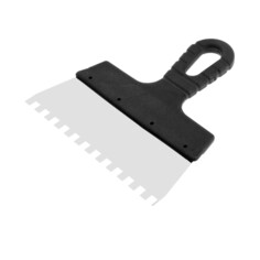 Шпатель зубчатый лом, 200 мм, зуб 8 мм, нержавеющая сталь Lom