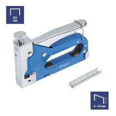 Степлер мебельный тундра, регулируемый, металлический корпус, тип скоб 53, 4 - 14 мм Tundra