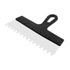 Шпатель зубчатый лом, 300 мм, зуб 10 мм, нержавеющая сталь Lom