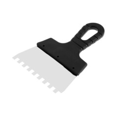 Шпатель зубчатый лом, 150 мм, зуб 8 мм, нержавеющая сталь Lom