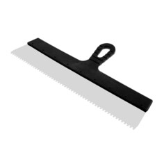 Шпатель зубчатый лом, 450 мм, зуб 4 мм, нержавеющая сталь Lom