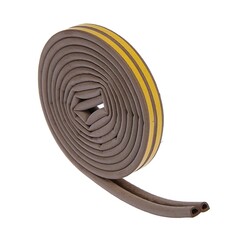 Уплотнитель резиновый тундра, профиль d, размер 9х8 мм, коричневый, в упаковке 6 м Tundra