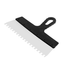 Шпатель зубчатый лом, 300 мм, зуб 8 мм, нержавеющая сталь Lom