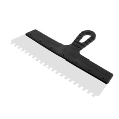 Шпатель зубчатый лом, 350 мм, зуб 8 мм, нержавеющая сталь Lom