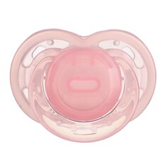 Соска- пустышка ортодотническая, с колпачком, +12 мес., розовый Mum&Baby