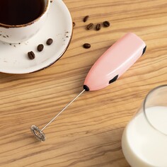 Капучинатор погружной luazon lmr-07, от 2аа не в компл., цвет розовый