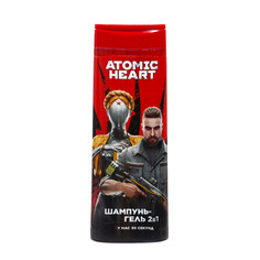 Шампунь-гель мужской atomic heart 2в1 освежающий, 400 мл NO Brand