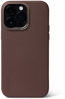 Decoded Чехол Leather Back Cover для iPhone 14 Pro, кожа, коричневый