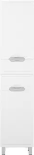 Пенал напольный белый глянец/белый матовый с бельевой корзиной R Corozo Монро SD-00000714