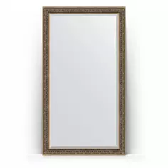 Зеркало напольное 114x204 см вензель серебряный Evoform Exclusive Floor BY 6172