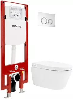 Комплект подвесной унитаз Tece TECEspring + система инсталляции Tece TECEspring K S955799