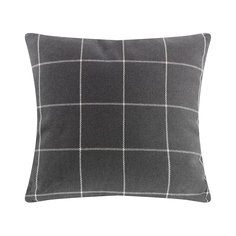 Подушка Homelines textiles drill check 45х45см dark grey