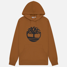 Мужская толстовка Timberland Kennebec River Tree Logo Hoodie, цвет коричневый