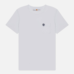 Мужская футболка Timberland Dunstan River Chest Pocket, цвет белый, размер S