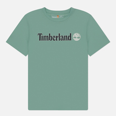 Мужская футболка Timberland Kennebec River Linear Logo, цвет зелёный, размер XL