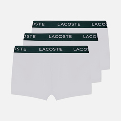 Комплект мужских трусов Lacoste Underwear 3-Pack Boxer Casual, цвет белый