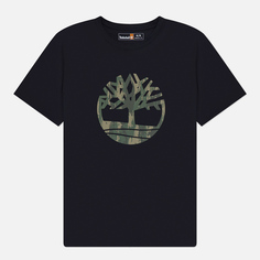 Мужская футболка Timberland Kennebec River Camo Tree Logo, цвет чёрный, размер XXL
