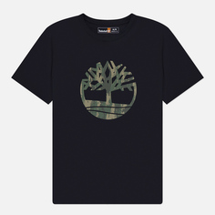 Мужская футболка Timberland Kennebec River Camo Tree Logo, цвет чёрный, размер XL