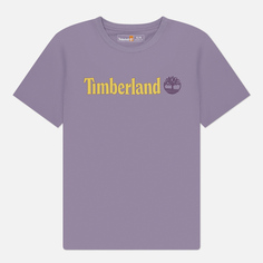 Мужская футболка Timberland Kennebec River Linear Logo, цвет фиолетовый, размер S