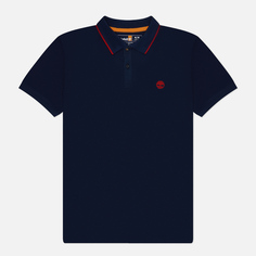 Мужское поло Timberland Millers River Printed Neck, цвет синий