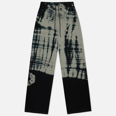 Мужские брюки MSGM New Tie Dye Brush Logo, цвет серый, размер XL