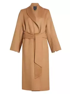 Двустороннее шерстяное пальто с запахом Grace Mercer Collective, цвет camel