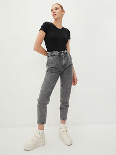 Женские джинсы Rodeo с эластичной резинкой на талии и прямым карманом LCW Jeans