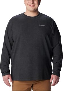 Вафельная футболка с длинными рукавами Big &amp; Tall Pine Peak II Columbia, цвет Black Heather
