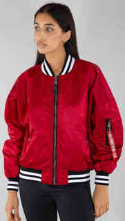 Женская куртка MA-1 OS с наконечниками Alpha Industries, красный