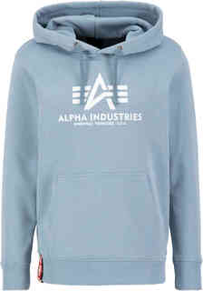 Базовая толстовка с капюшоном Alpha Industries, серый/синий