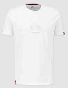 Базовая футболка с принтом фольги T ML Alpha Industries, белый